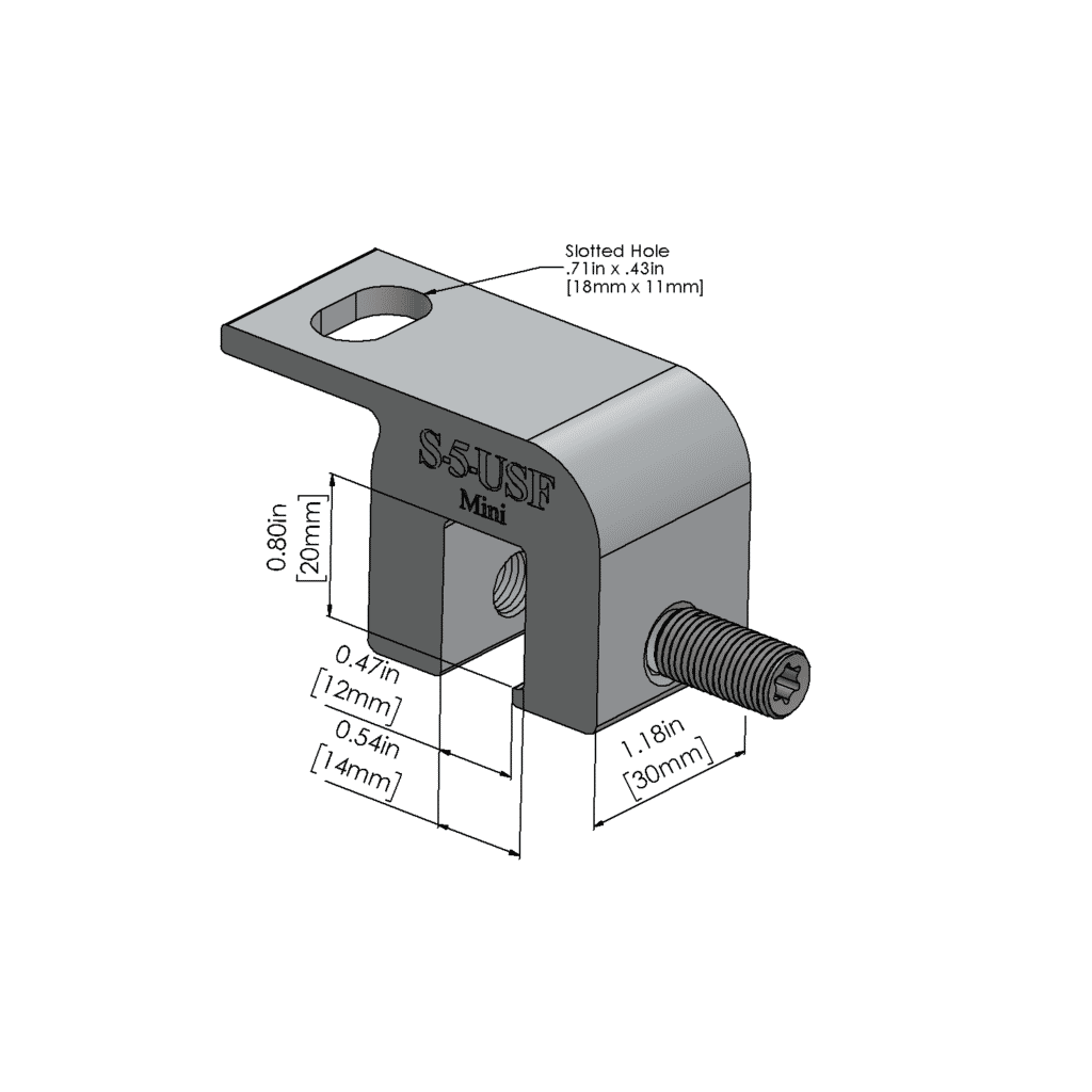 S-5-USF mini clamp with size