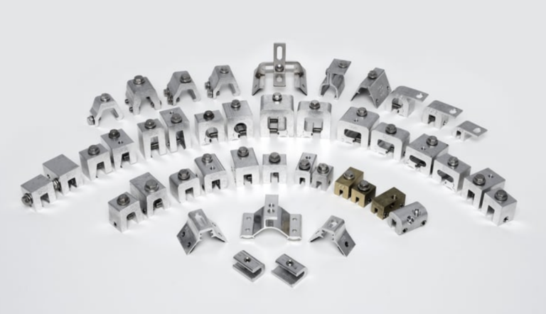 S-5 clamps and brackets on display.